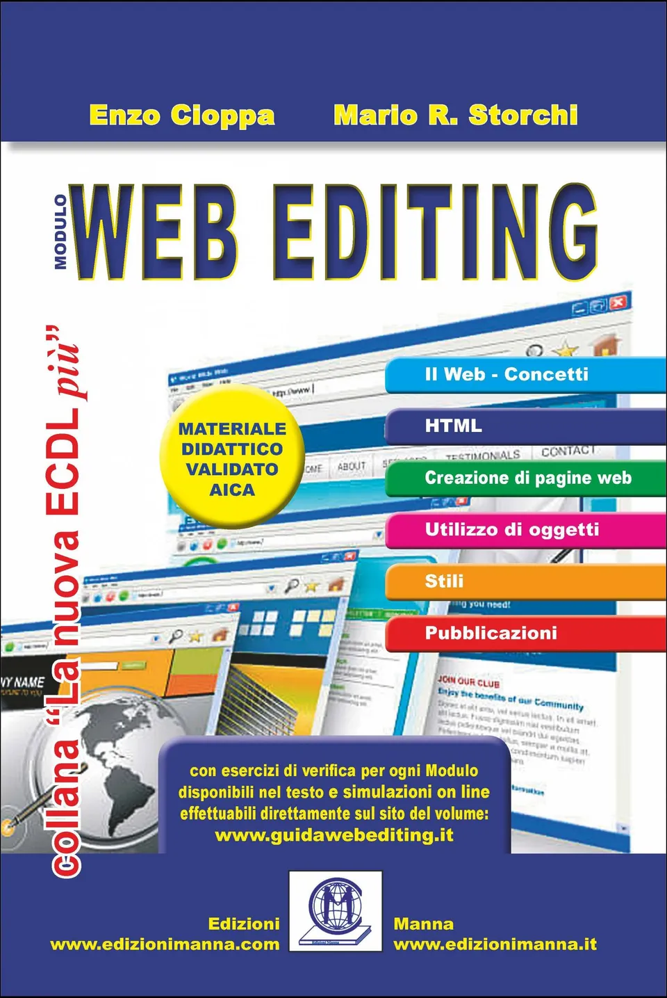 Manna Edizioni Informatica Web Editing manuale certificazioni AICA