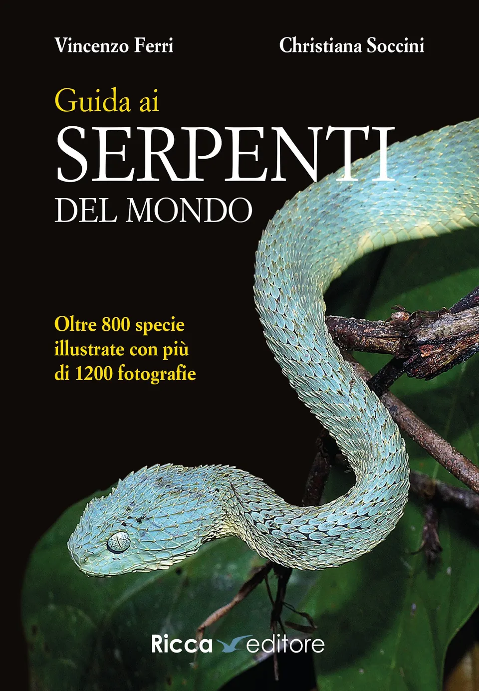 Ricca Editore Guida ai serpenti del mondo libro 800 specie foto