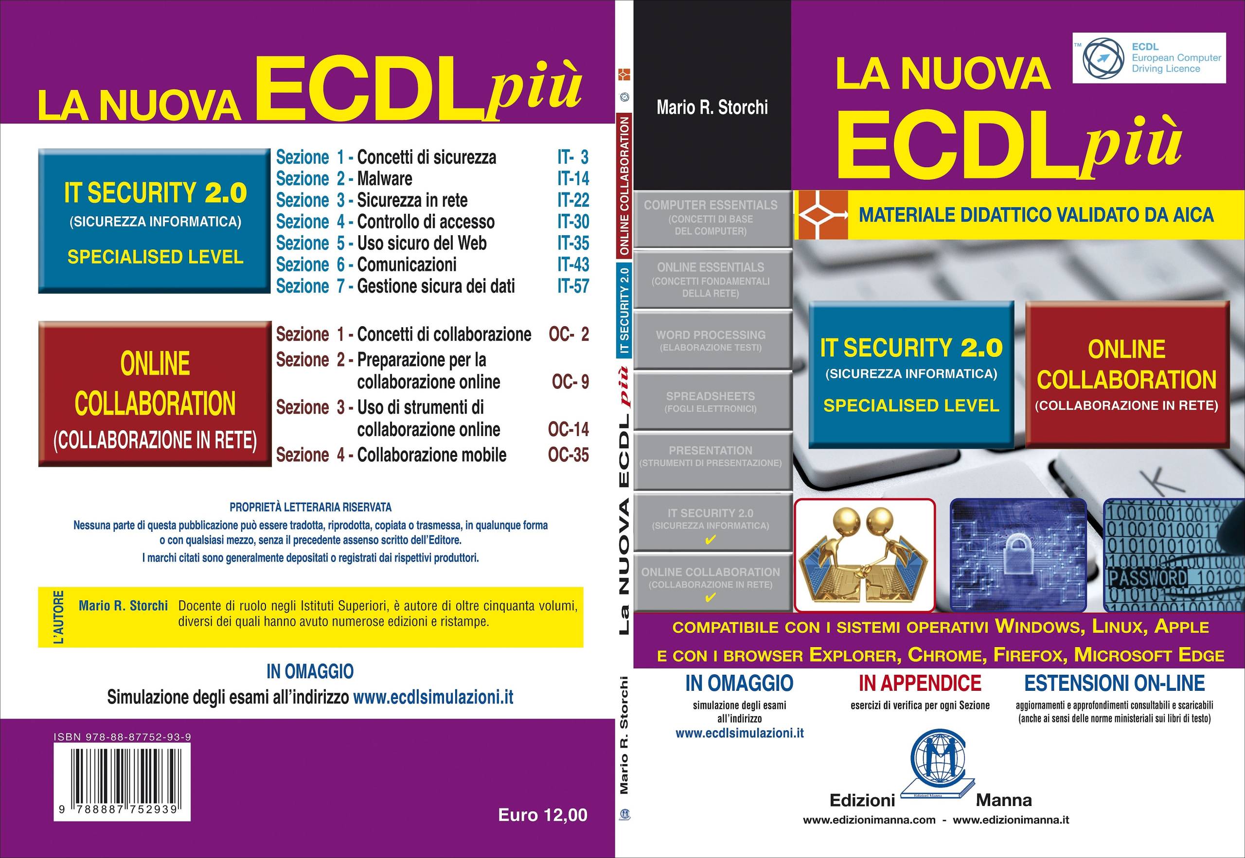Manna Edizioni Nuova ECDL più IT Security Online Collaboration libro