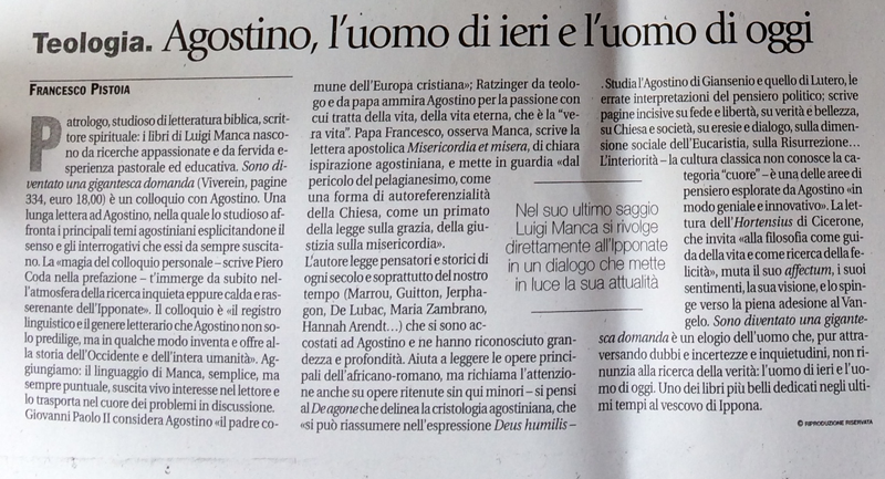Viverein Testimoni Sono diventato gigantesca domanda libro Agostino
