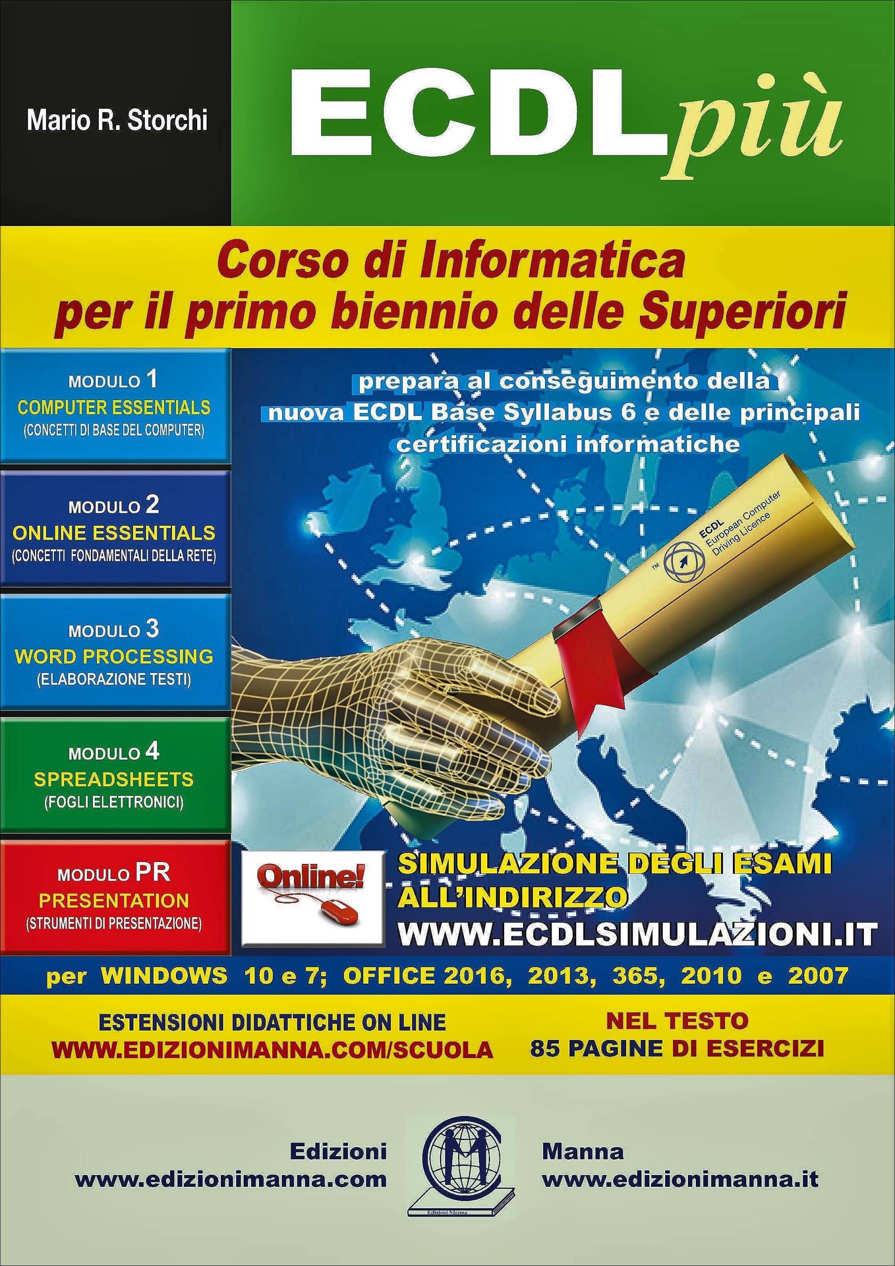 Manna Edizioni ECDLpiù Corso Informatica biennio libro testo