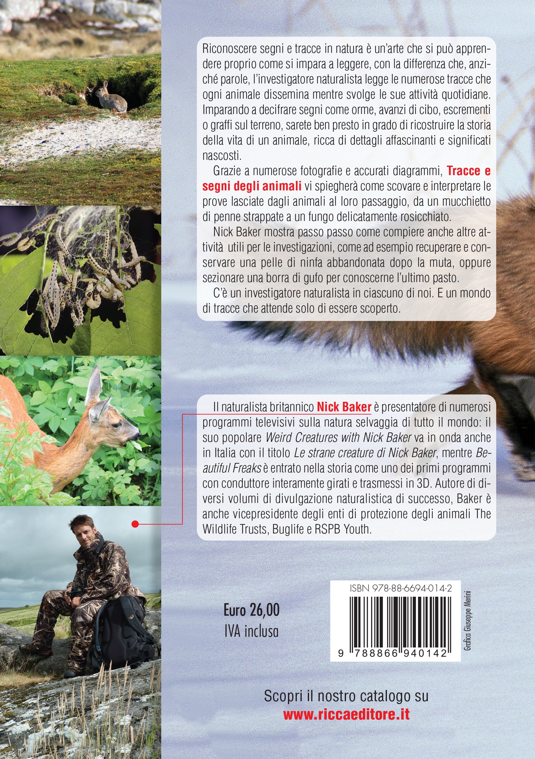 Ricca Editore Scienze Naturali Tracce e segni degli animali libro foto