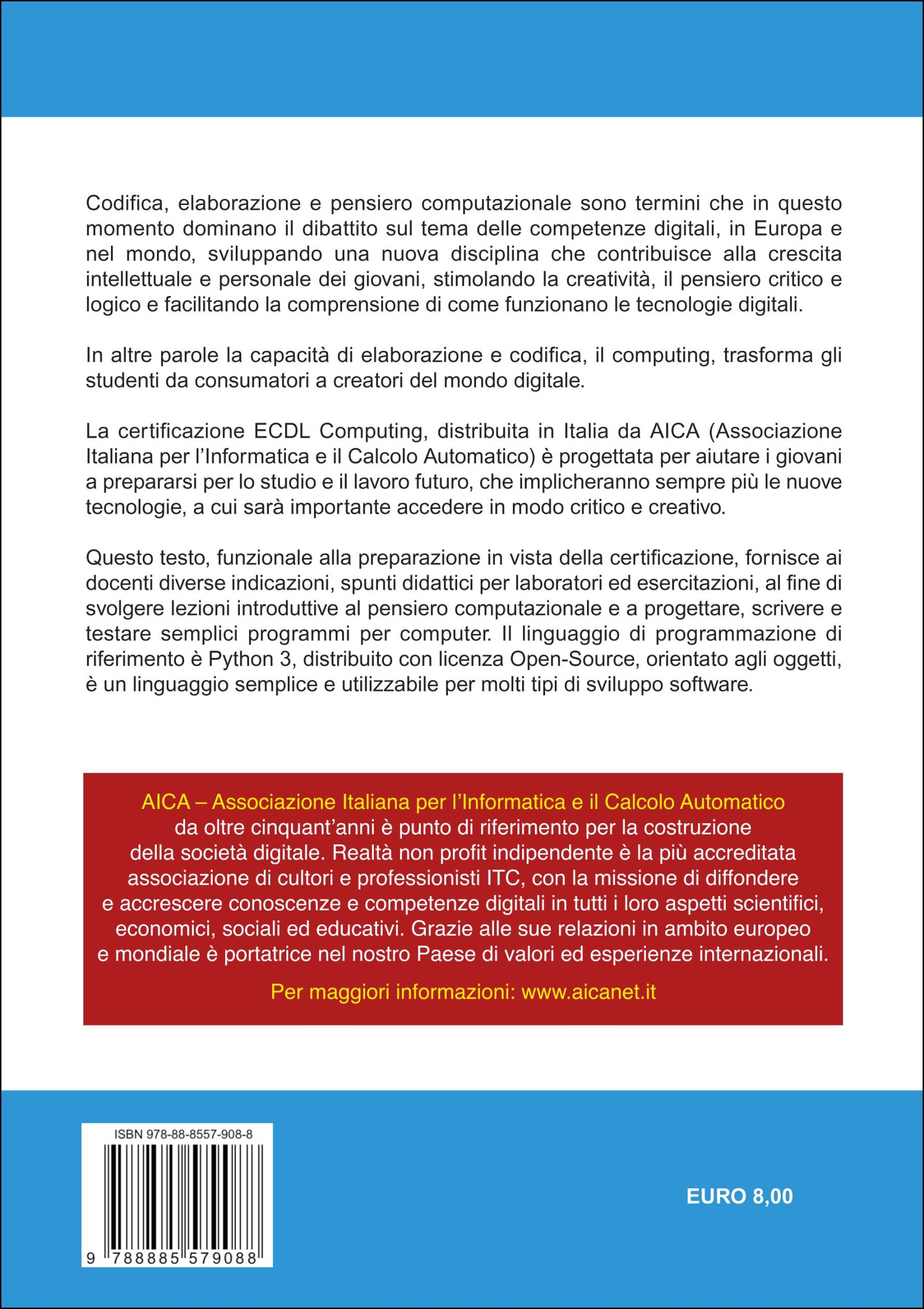 Manna Edizioni ECDL Computing Manuale Docente Python 3
