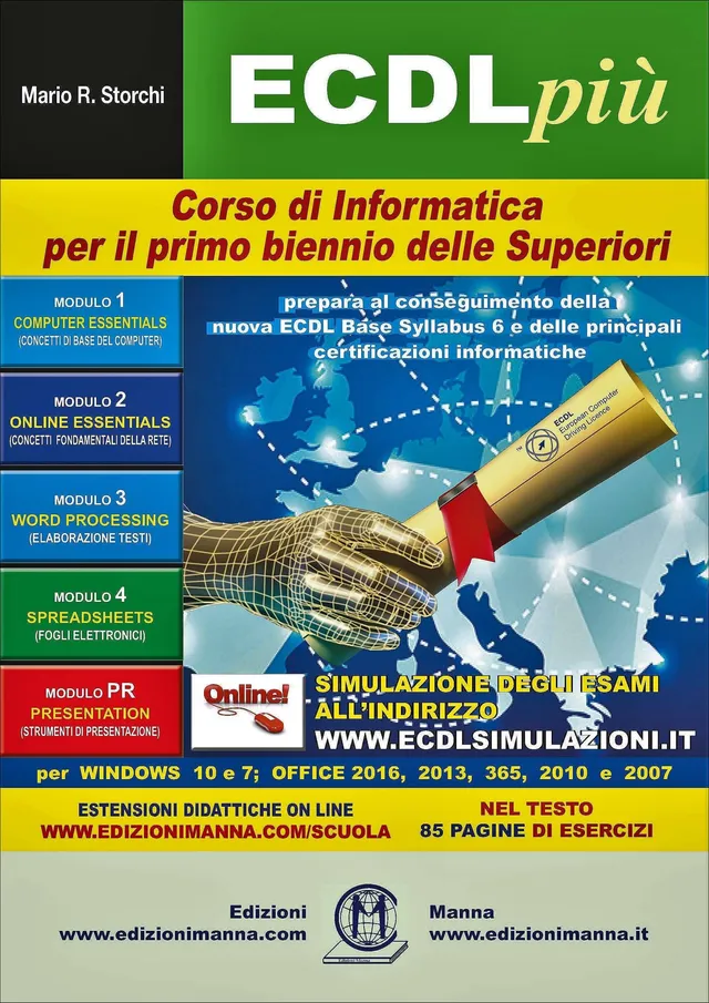 Manna Edizioni ECDLpiù Corso Informatica biennio libro testo