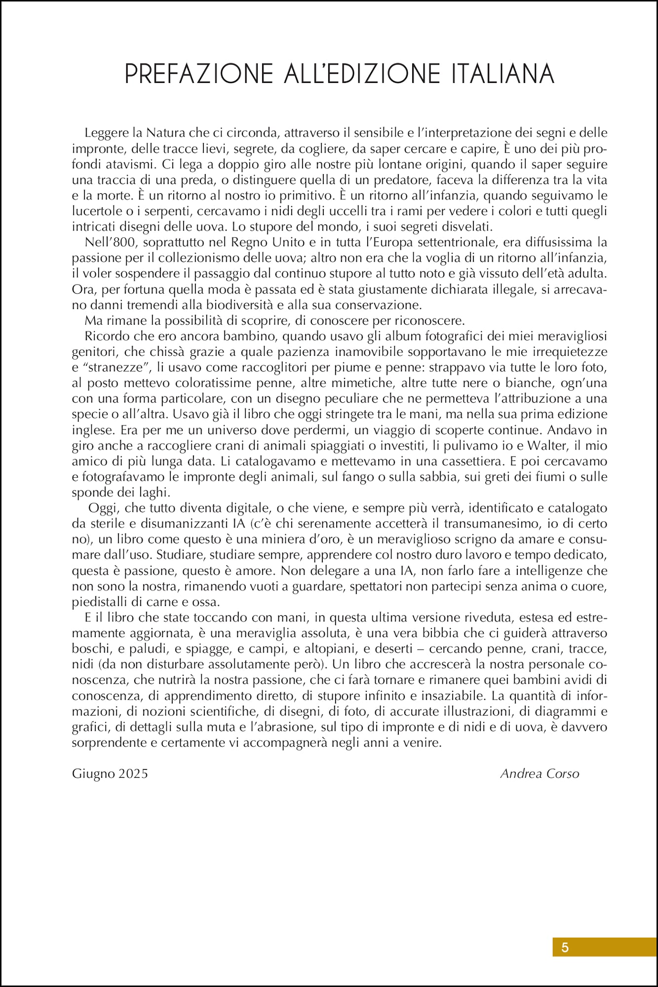 Ricca Editore Tracce e segni degli uccelli d'Europa terza edizione