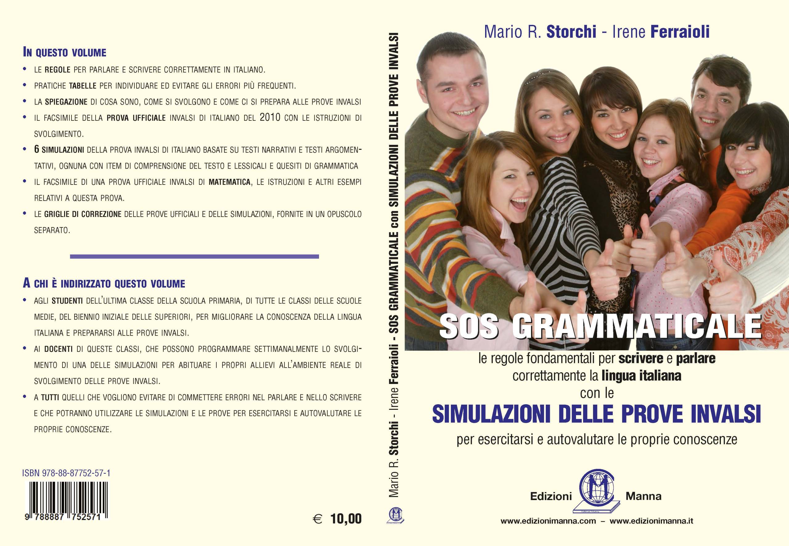 Manna Edizioni SOS grammaticale libro grammatica INVALSI