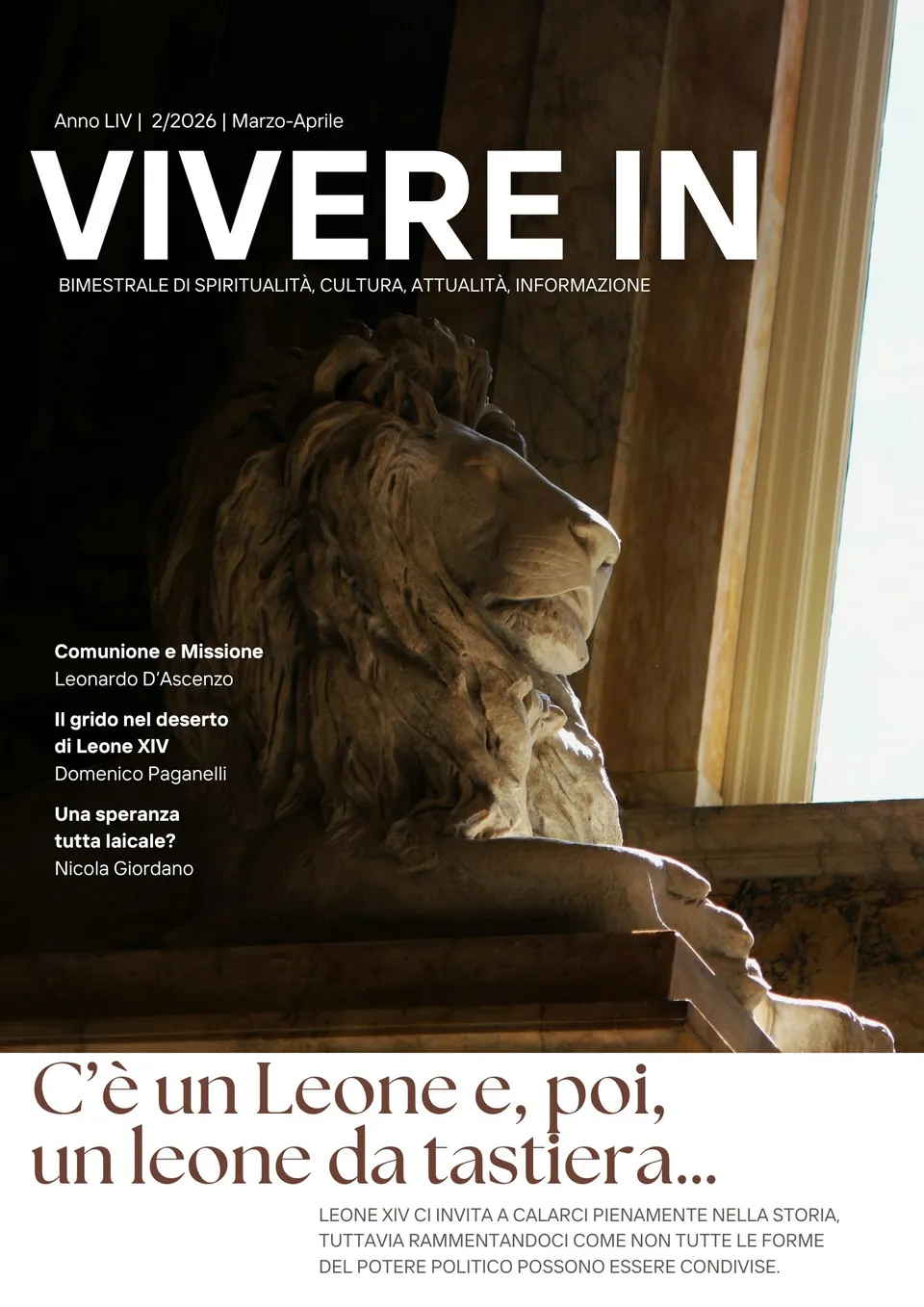VivereIn Edizioni Rivista Bimestrale Vivere In 2/2026 rivista n.2