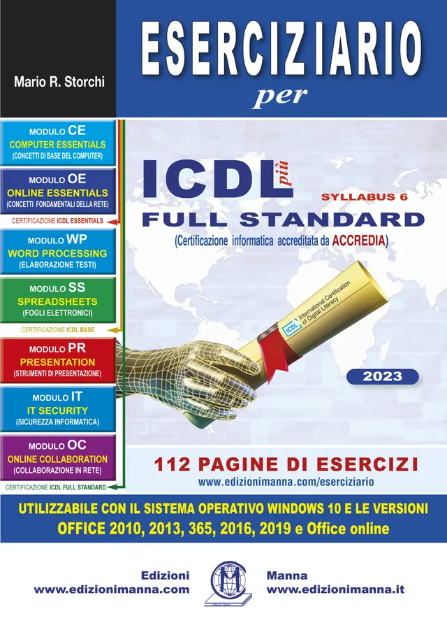 Manna Edizioni Eserciziario ICDLpiù Full Standard 112 pagine 7 moduli