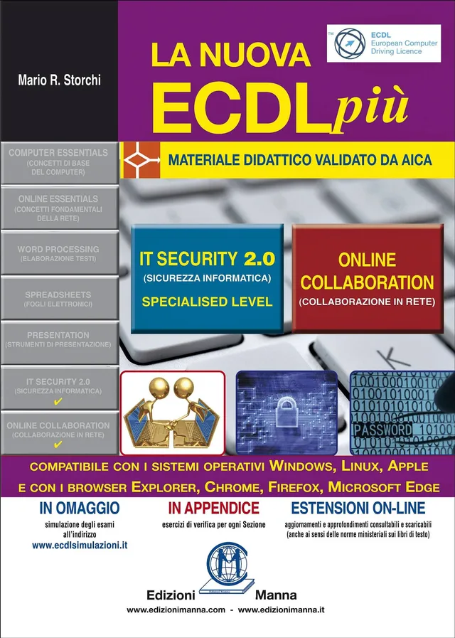 Manna Edizioni Nuova ECDL più IT Security Online Collaboration libro
