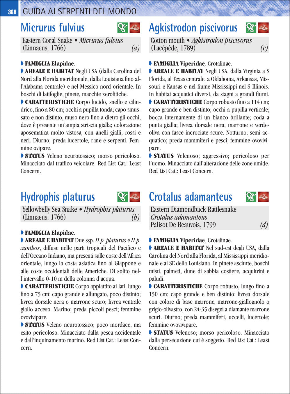Ricca Editore Guida ai serpenti del mondo libro 800 specie foto