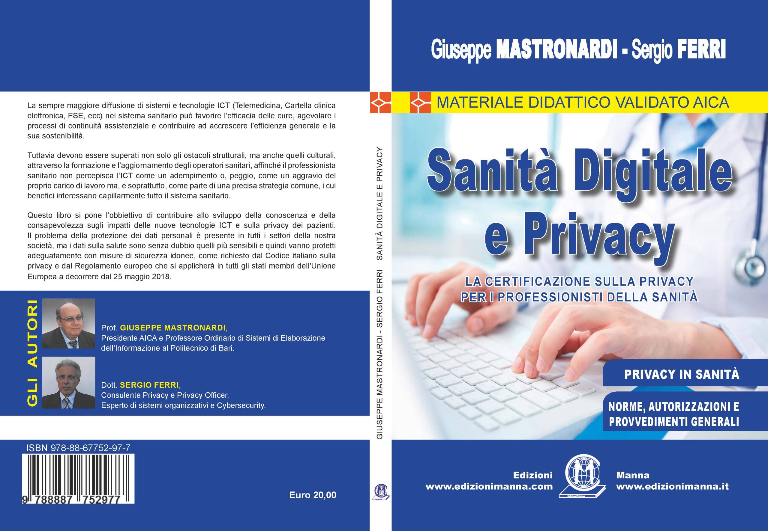 Manna Edizioni Informatica Sanità digitale e privacy libro manuale