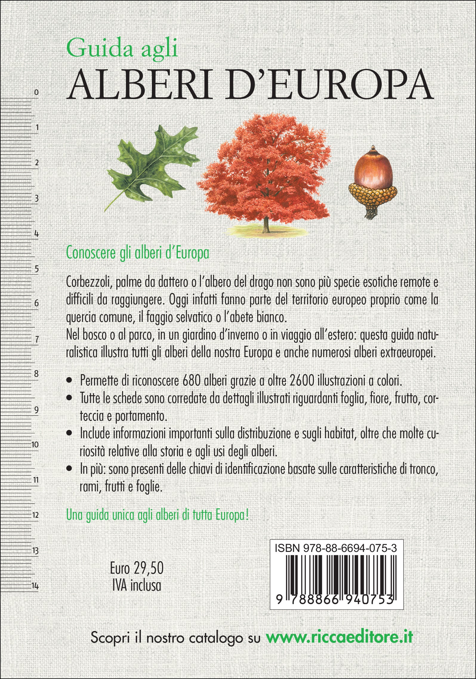 Ricca Editore Guida agli alberi d'Europa libro 680 specie