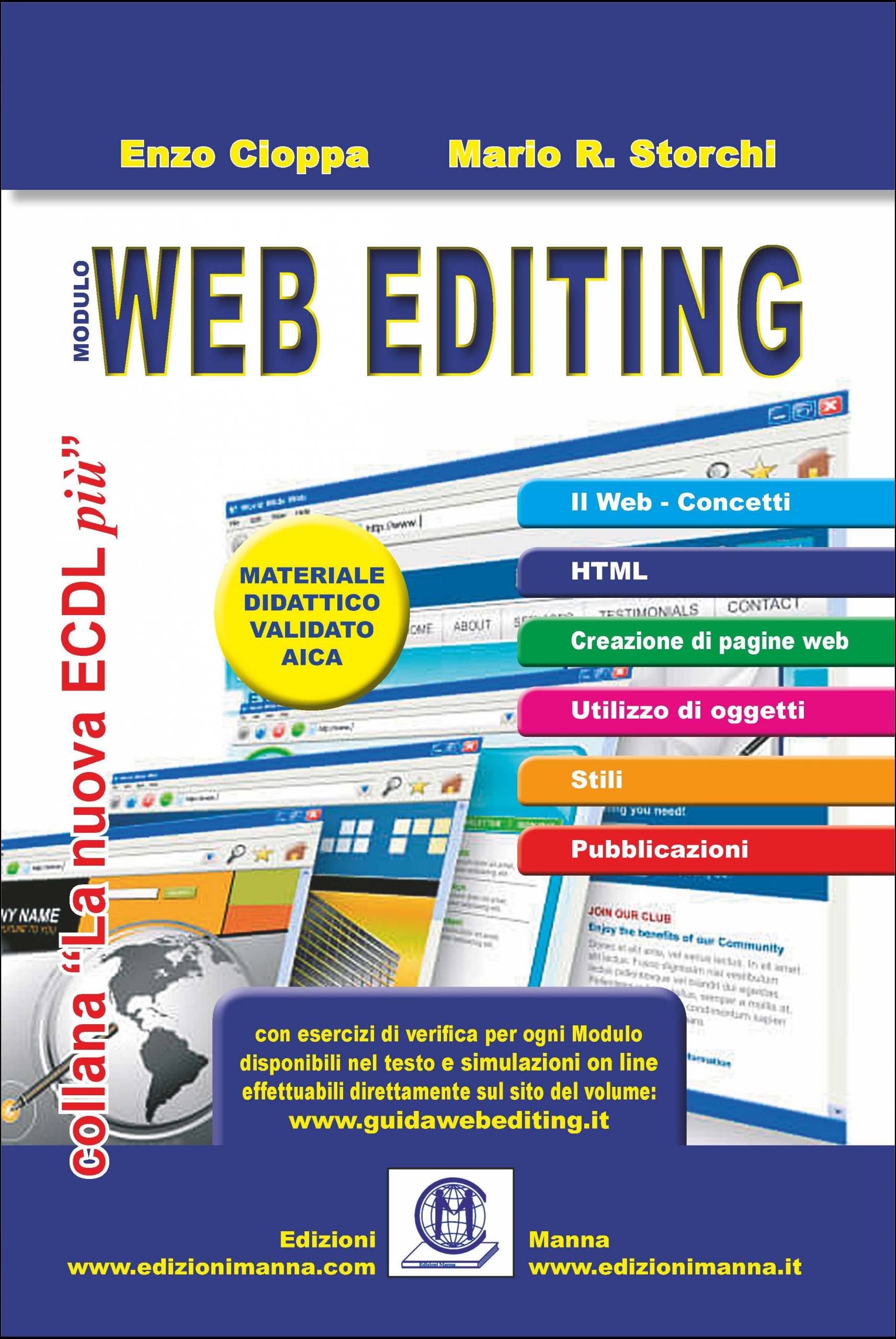 Manna Edizioni Informatica Web Editing manuale certificazioni AICA