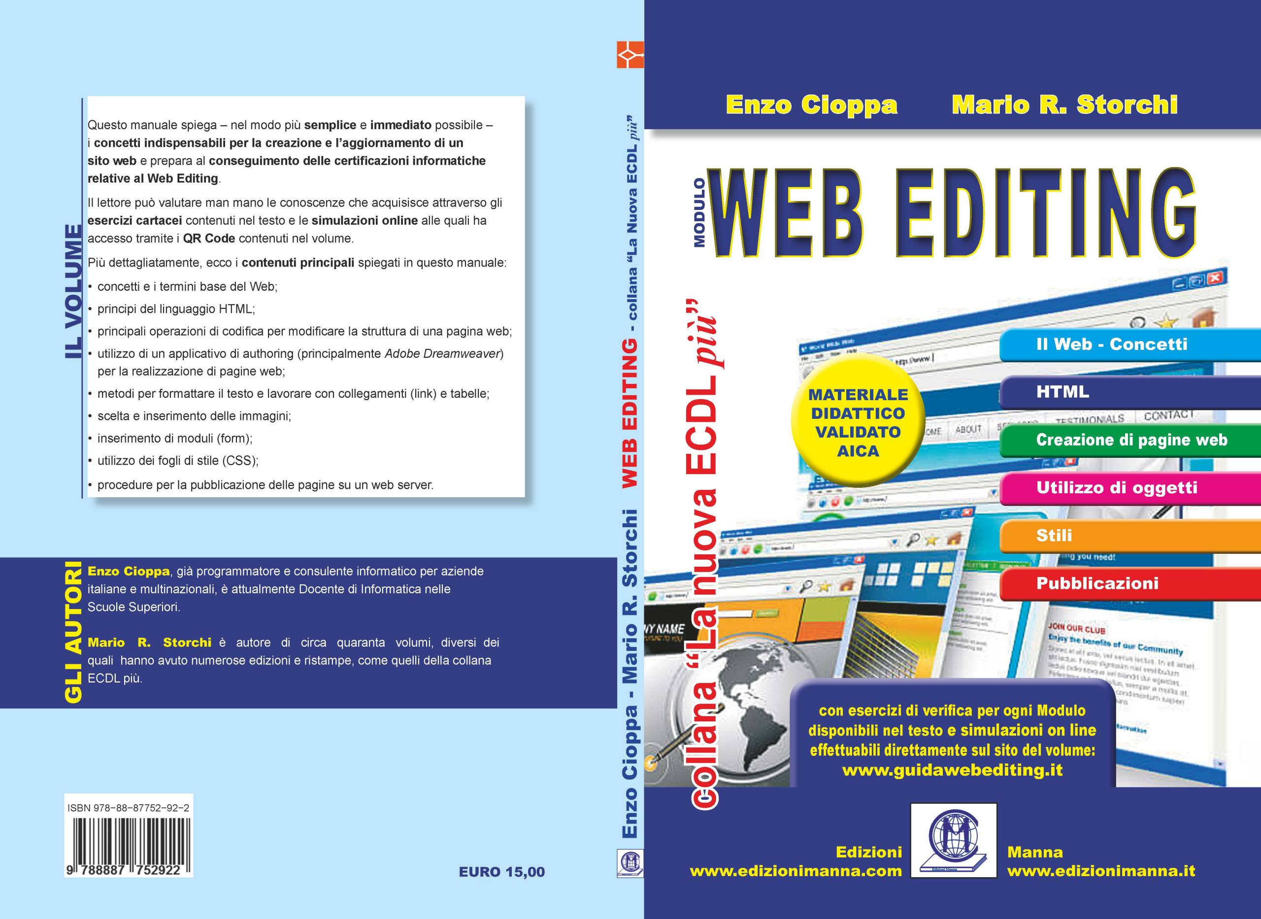 Manna Edizioni Informatica Web Editing manuale certificazioni AICA