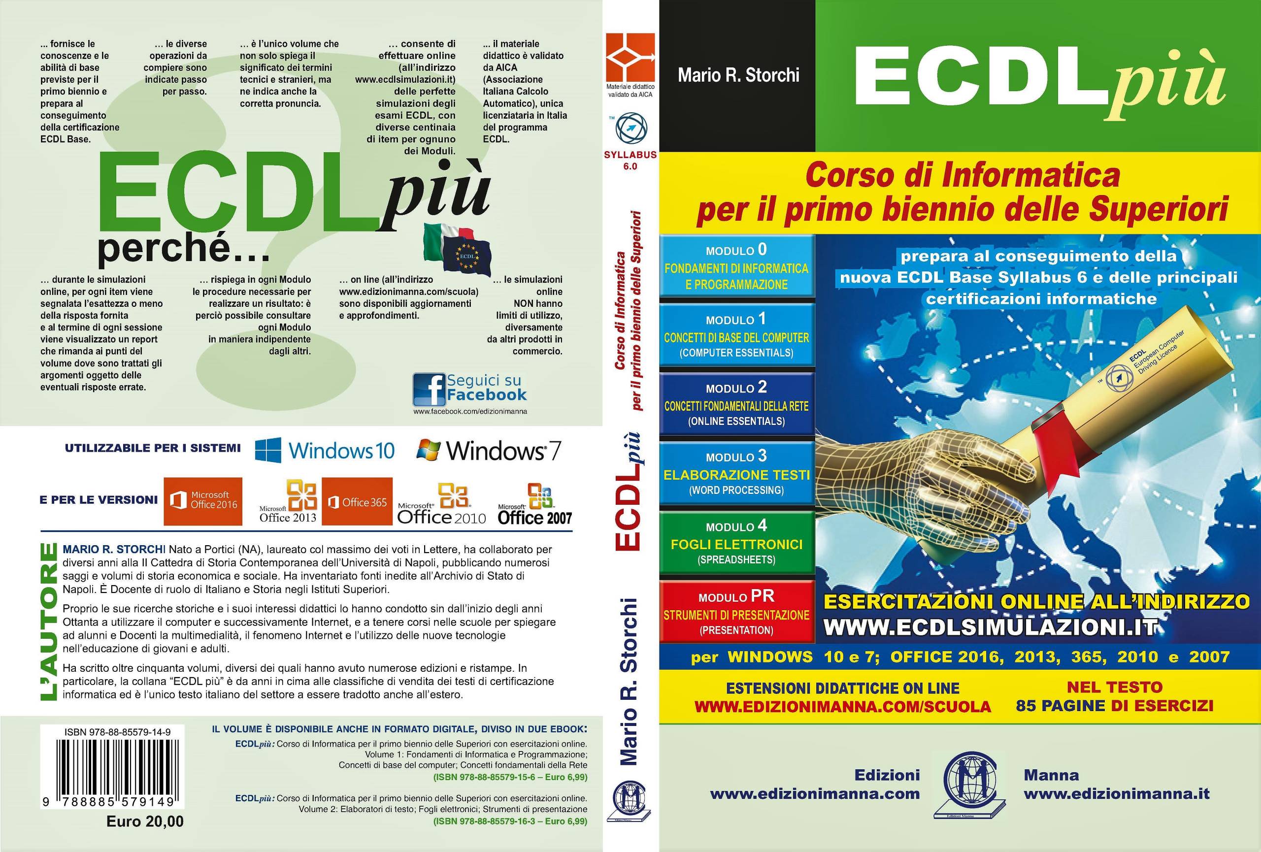 Manna Edizioni ECDLpiù Corso Informatica biennio libro testo