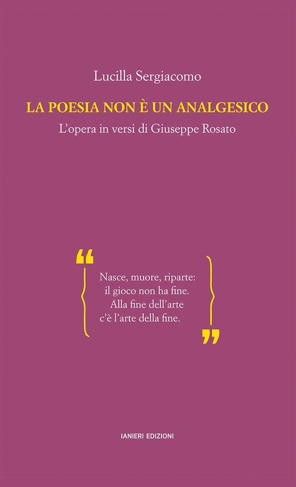 Ianieri La poesia non è un analgesico libro Rosato