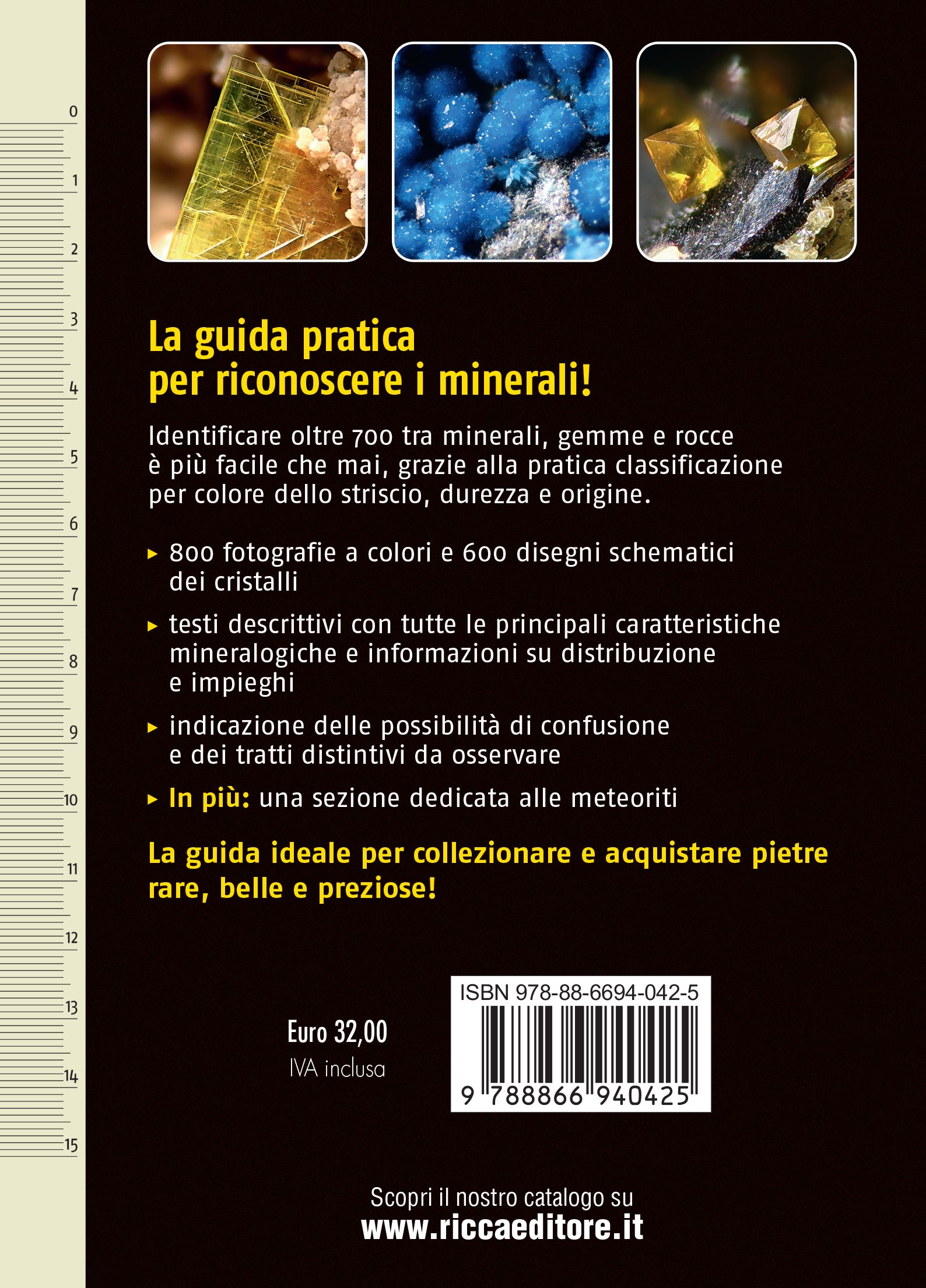 Ricca Editore Minerali Guida ai minerali libro 700 specie
